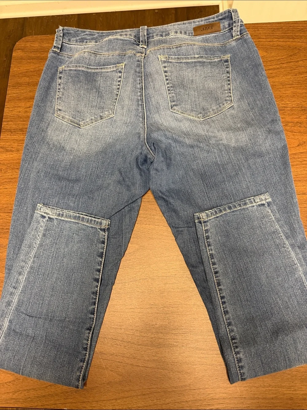 Jag Jeans Blue Jeans with Pink & Cream Floral Embroidery